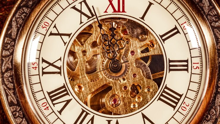 Close up on vintage clock