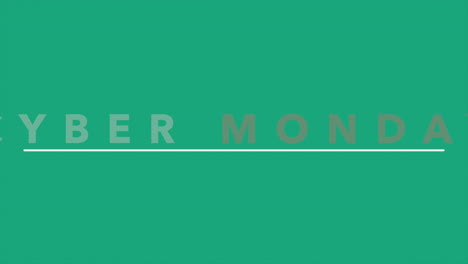 modern cyber monday text on green gradient