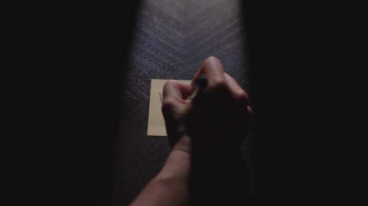 When? written on a Post it Note with a sharpie and placed on a table under dramatic lighting