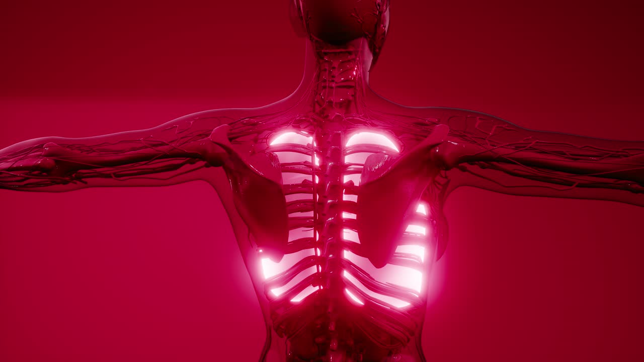 examen radiológico de los pulmones humanos