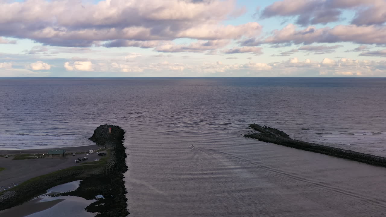 бандон орегон северный и южный причал с горизонтом океана