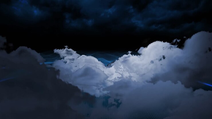 Animation of sky with clouds