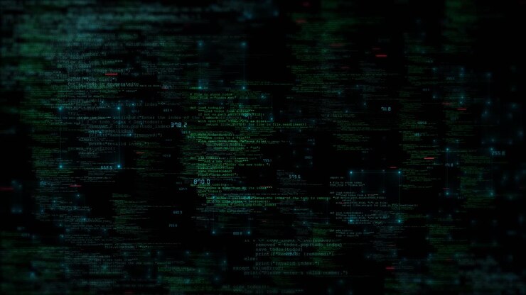 Futuristic blue digital data flow background grids text and graphical elements for technology data