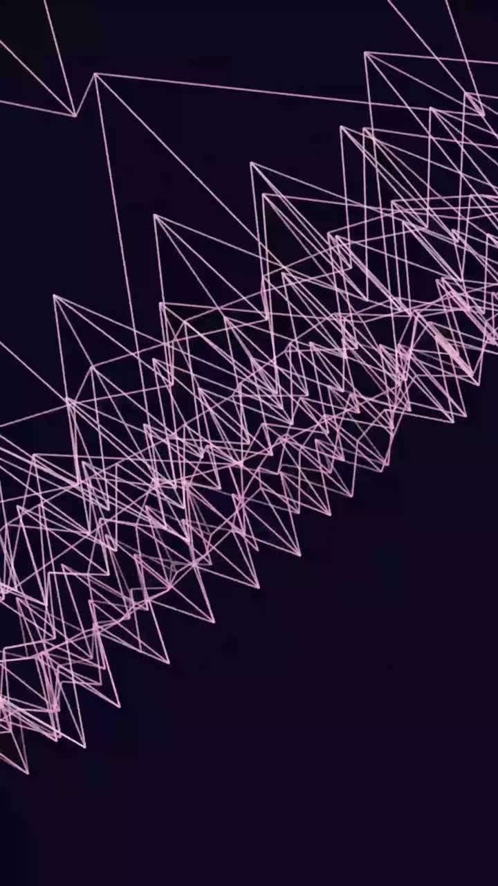 Dynamic Abstract Geometric Lines Moving on Dark Background