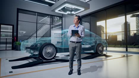 diseño y análisis de automóviles virtuales en un taller moderno