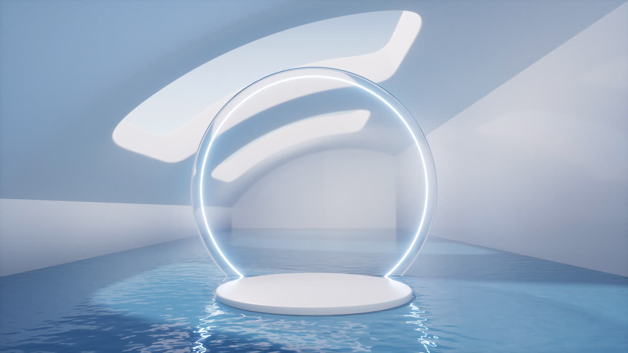 la habitación con el escenario vacío en el interior, renderización en 3d.