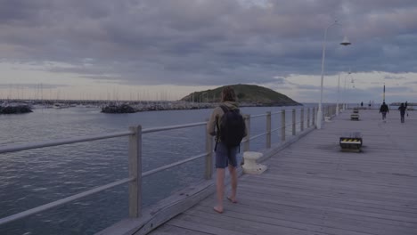 Vista-Del-Muelle-Del-Puerto-De-Coffs---Pasarela---NSW,-Australia