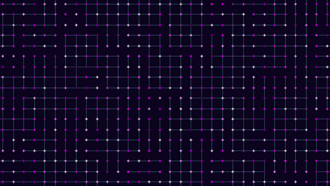 연결된 선이 있는 다채로운 십자가 패턴