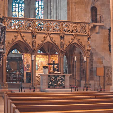 interior view of the stiftskirche st. george's collegiate church