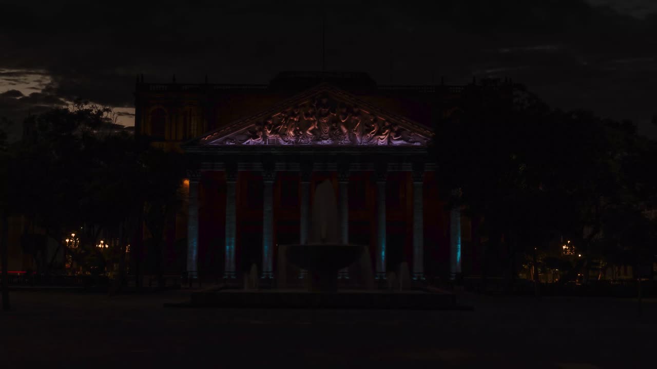 Night to day transition time lapse in downtown Guadalajara, Mexico.