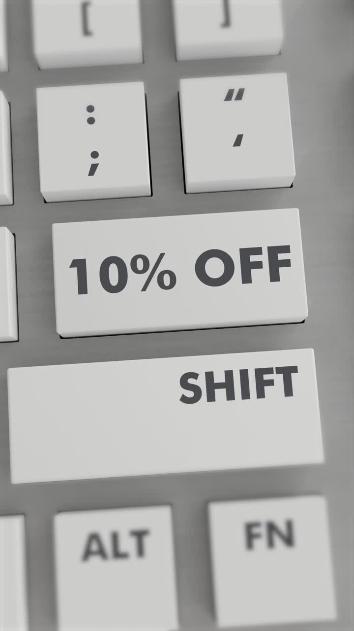 10% de descuento al presionar el botón en el teclado de vídeo vertical
