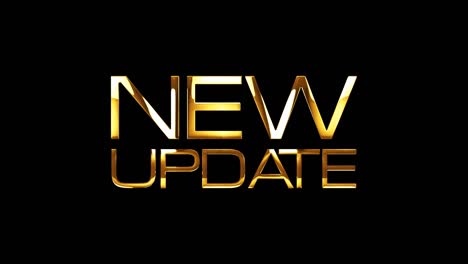 new update golden text banner loop animation isolated word using quicktime alpha channel prores 4444. 4k 3d rendering seamless loop new update word isolate effect element for composition on your vdo.
