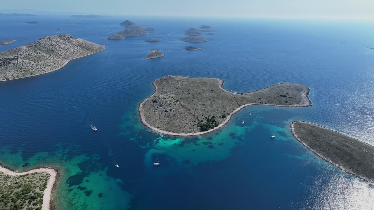 Kornati National Park Aerial View - Idyllic Islands in Adriatic Sea