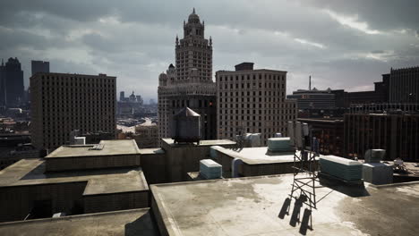 cityscape from a rooftop