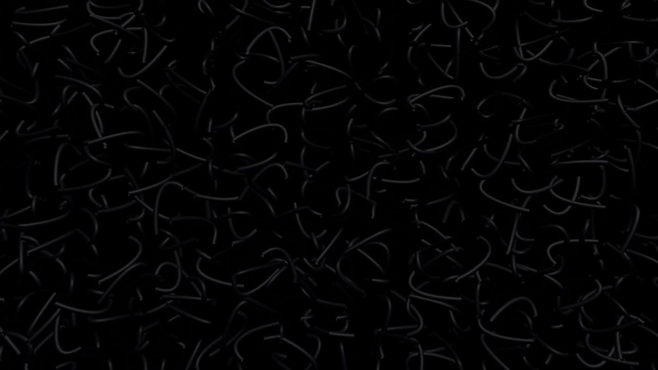 3d abstract looped background with neon light, multicolored flashes of light bulbs of unusual shapes. Curved lines flash bright in the dark. VJ loop motion design bg.