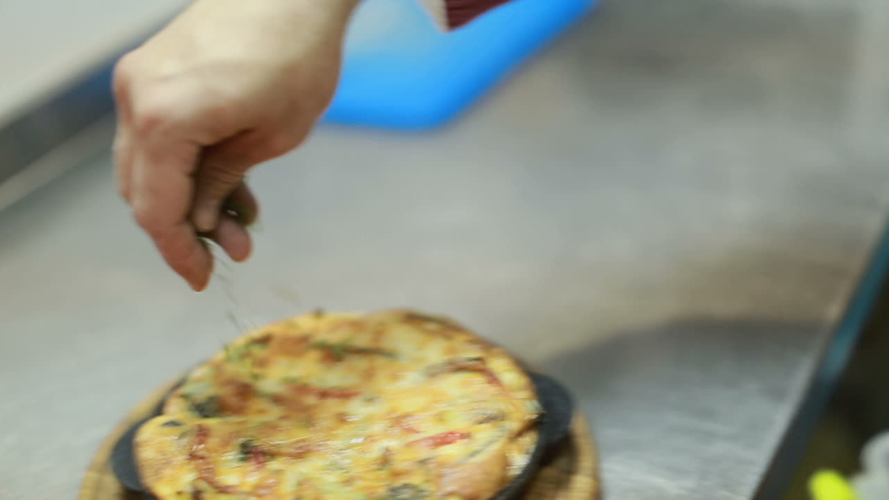 Italian Pizza With Ingredients. Fresh baked pizza with mushrooms and peppers