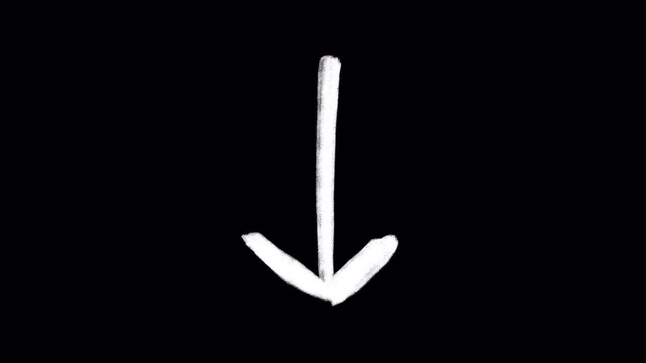 Animated White Down Arrow