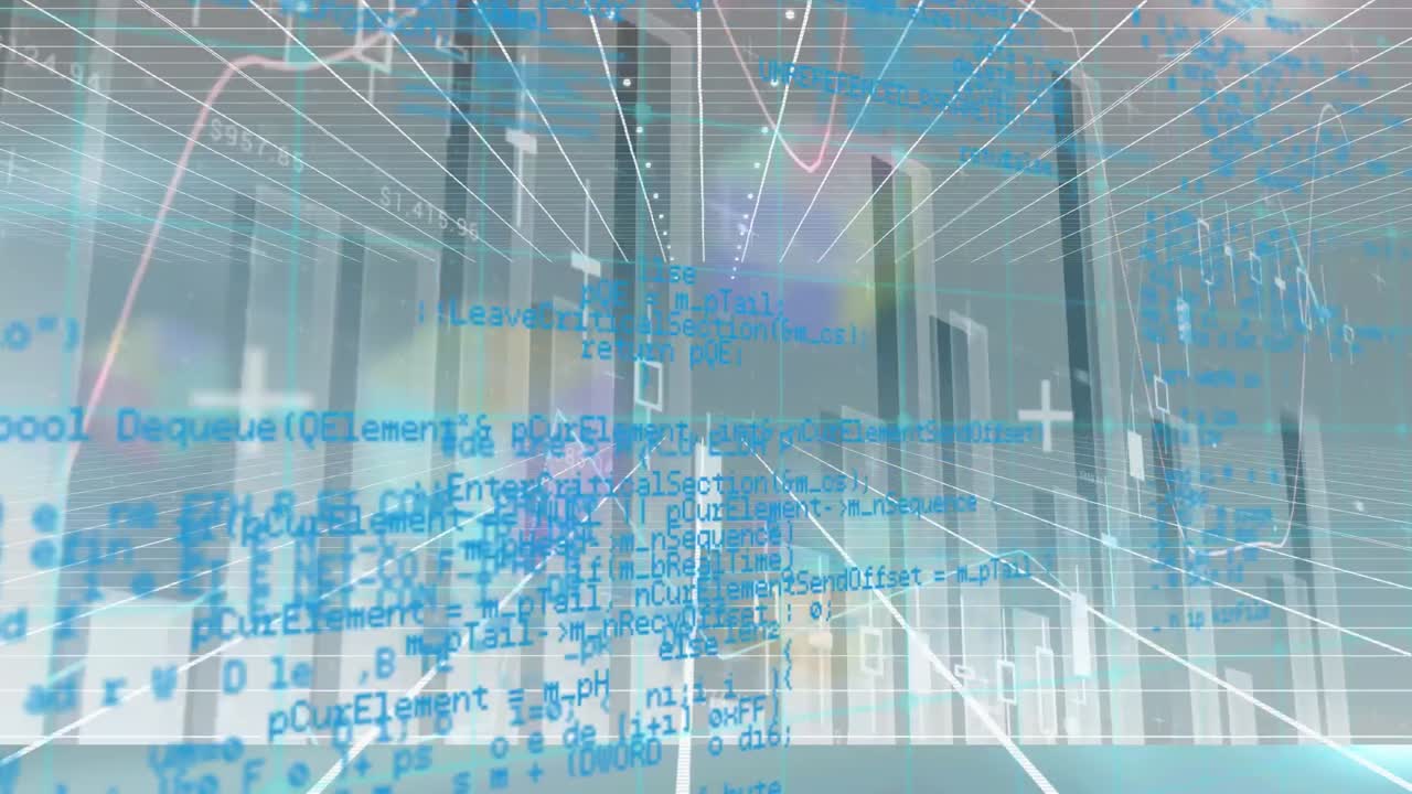 스크린을 통해 통계 및 데이터 처리의 애니메이션