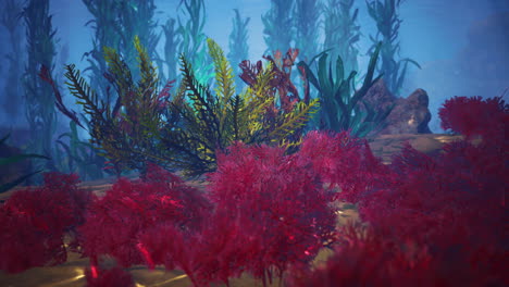 Unterwasserkorallenriff-Mit-Sonnenstrahlen