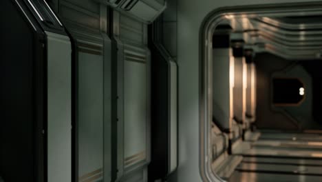 interior estéril de ciencia ficción futurista de un laboratorio o una nave espacial