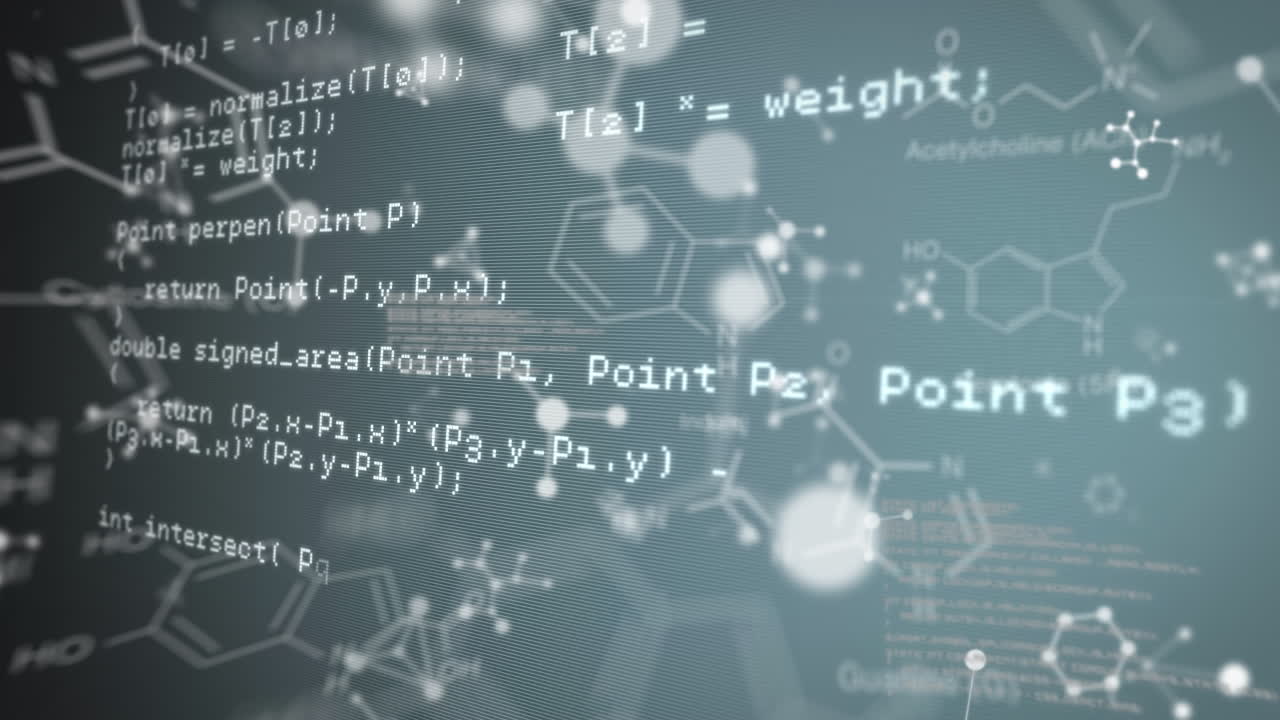 회색 배경에 있는 데이터 처리의 애니메이션