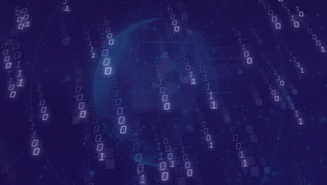 animación de la codificación binaria en todo el mundo