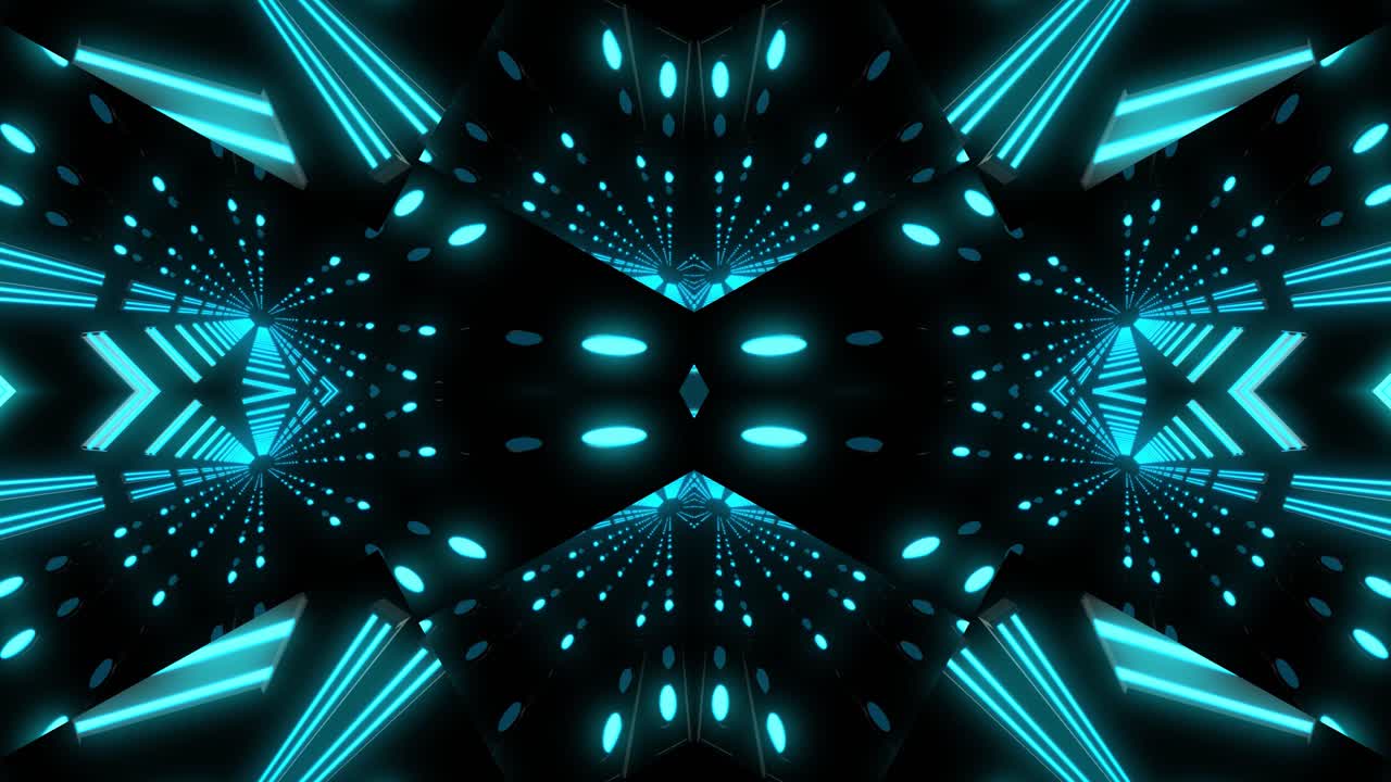 Neon Tunnel Abstract Background
