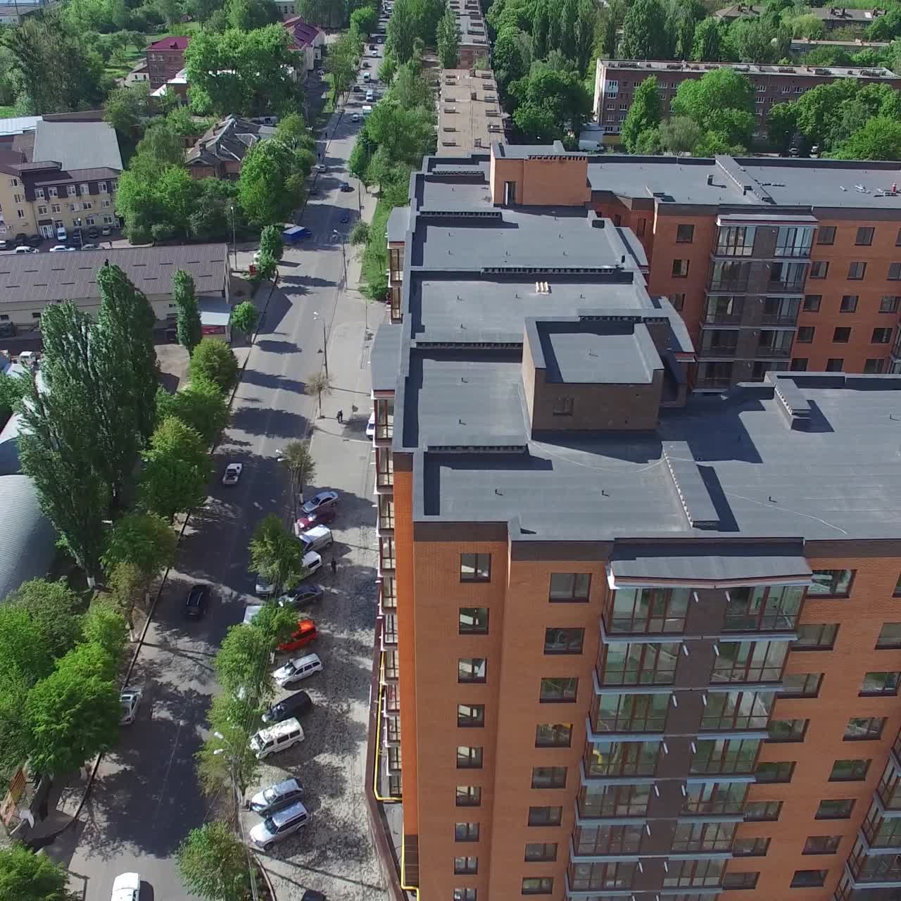 Modern Town Houses On Urban Street