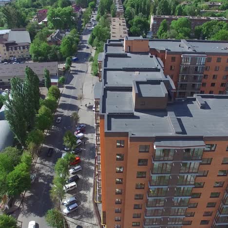 modern town houses on urban street