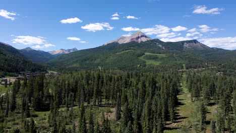 4k aerial drone footage of evergreen pine trees near durango colorado rocky mountains san juan mountains western colorado