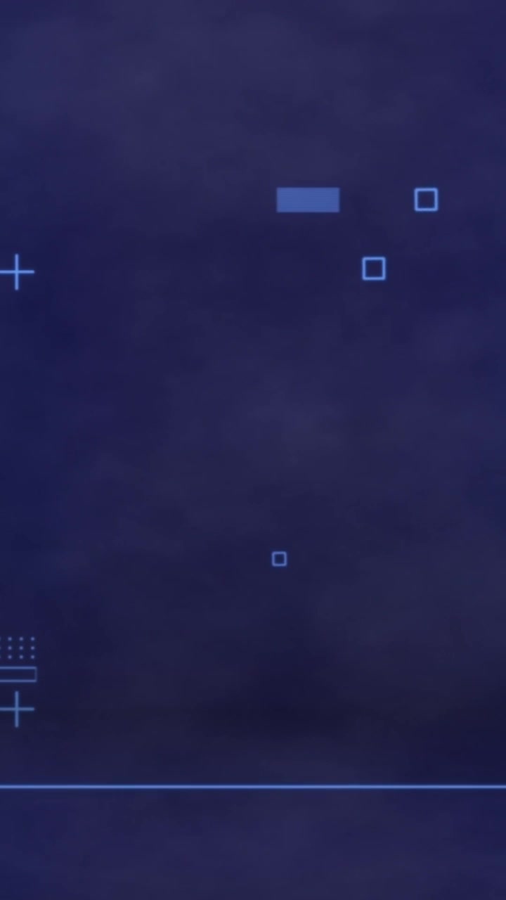 Digital animation of computer digital interface with data processing against blue background