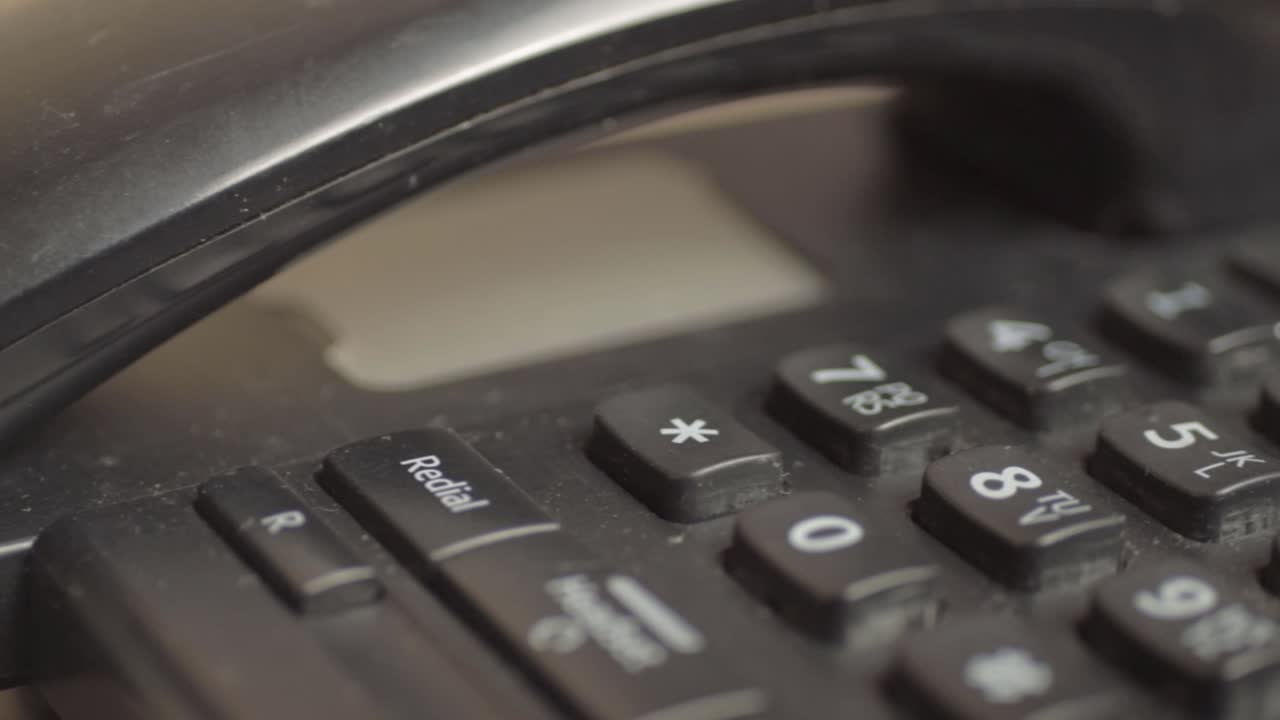 Desk phone close up of  button digits
