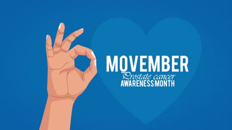 movember prostate cancer lettering with heart