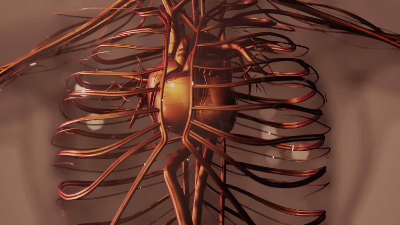 Medically accurate animation of Heart with Vains and arteries