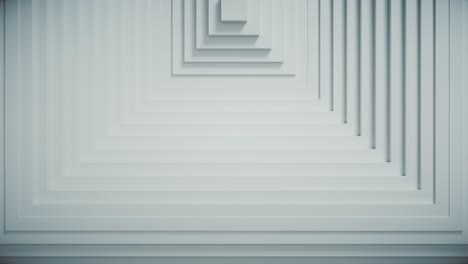 abstract pattern of squares with offset effect. white blank animation cubes. abstract background for business presentation. the center is shifted to the side. seamless loop 4k 3d render