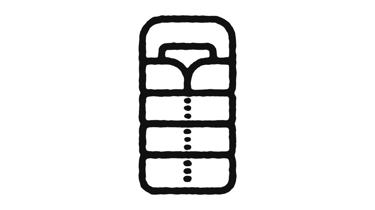 imágenes de animación del icono del saco de dormir y canal alfa