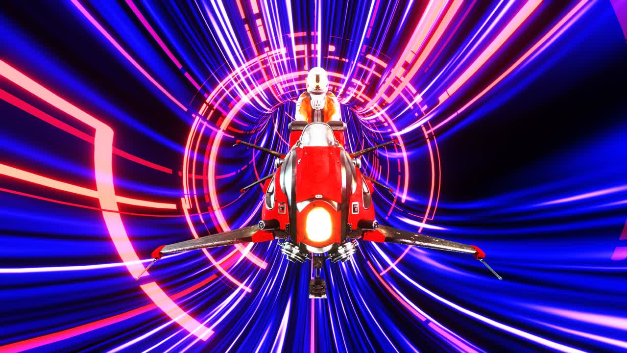 volando en un hipertubo