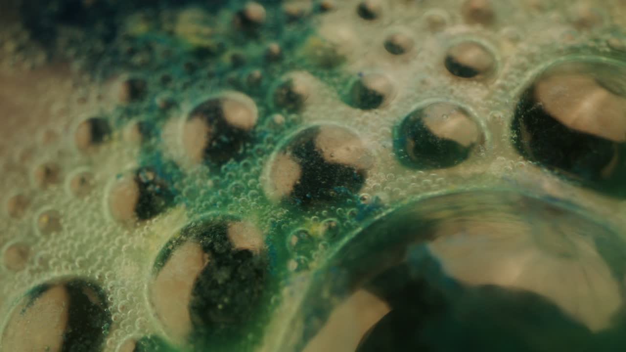 Close-up view of colorful bubbles