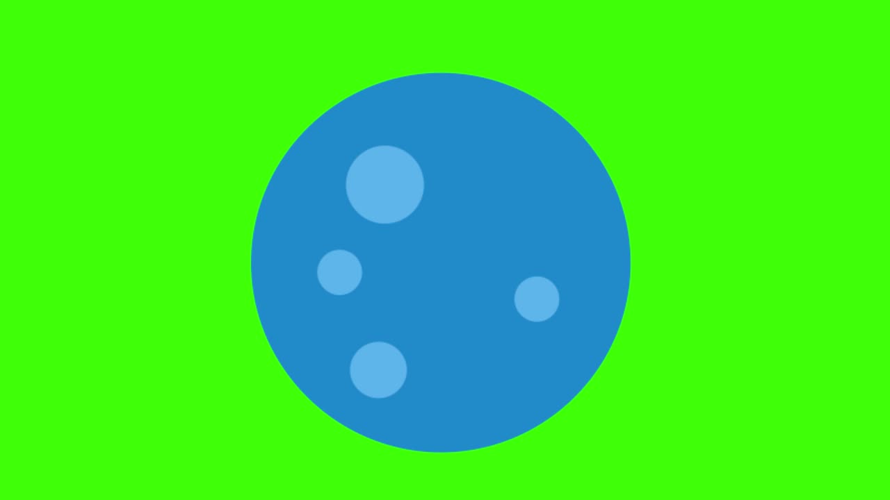 Animation of a new waxing icon on a green screen