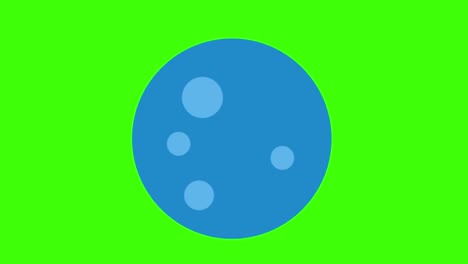 animación de un nuevo icono de encerado en una pantalla verde