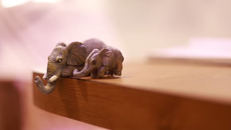 most luxurious elephant statue on the wooden table in the house