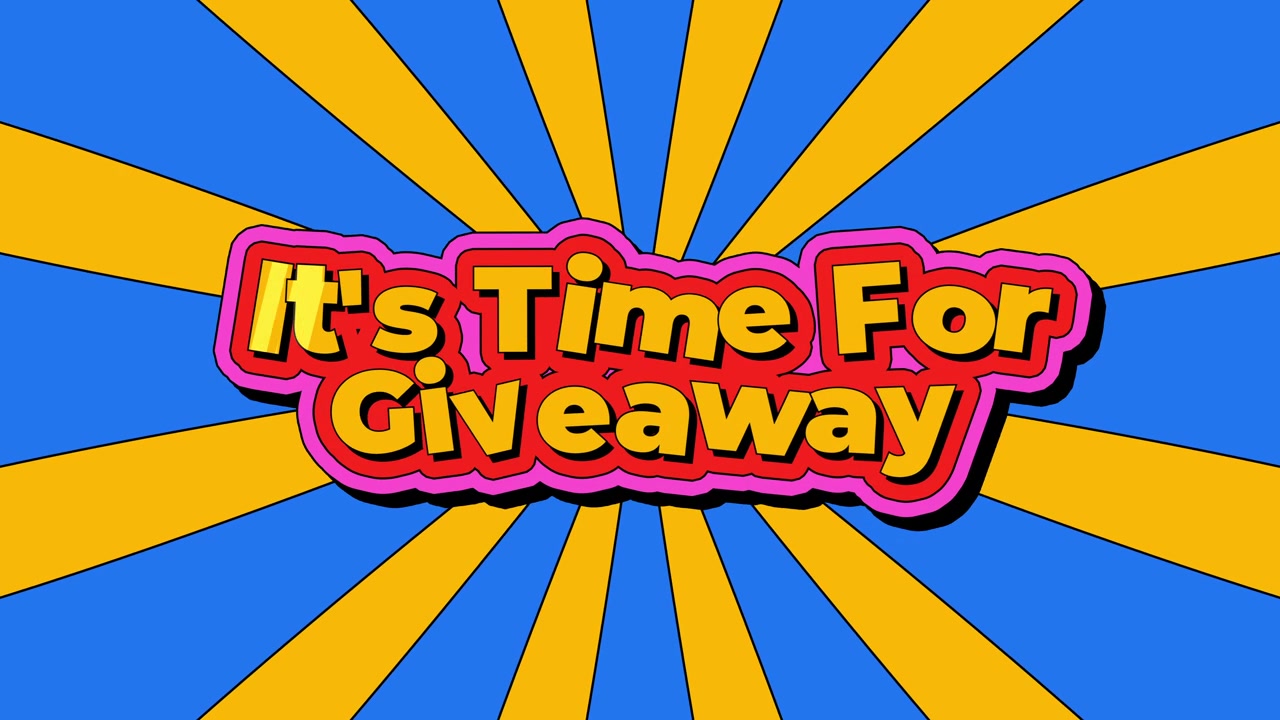 Animated It's Time For Giveaway Text Graphic