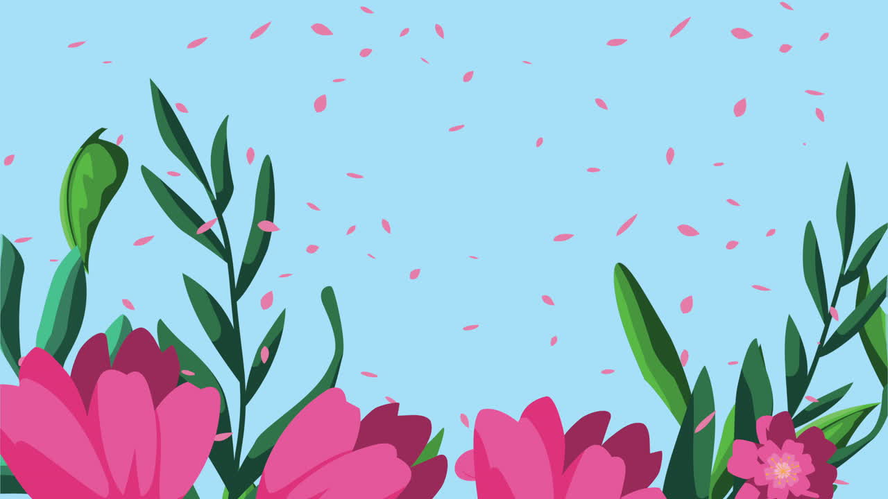 hermosas flores rosadas escena del jardín