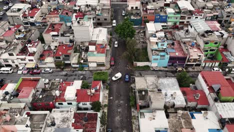 streets in ecatepec, latin america, have been damaged by heavy rains