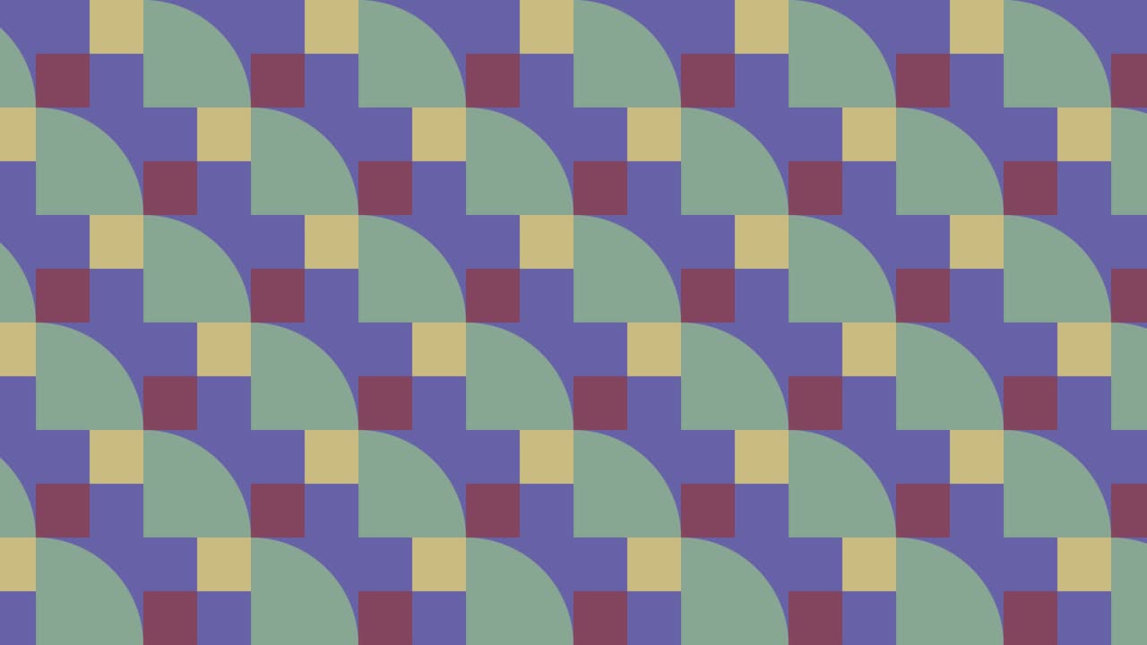 mosaico geométrico de bucle sin costuras con elementos muy peri violeta. azulejos geométricos en patrón animado abstracto. fondo gráfico en movimiento en un diseño plano