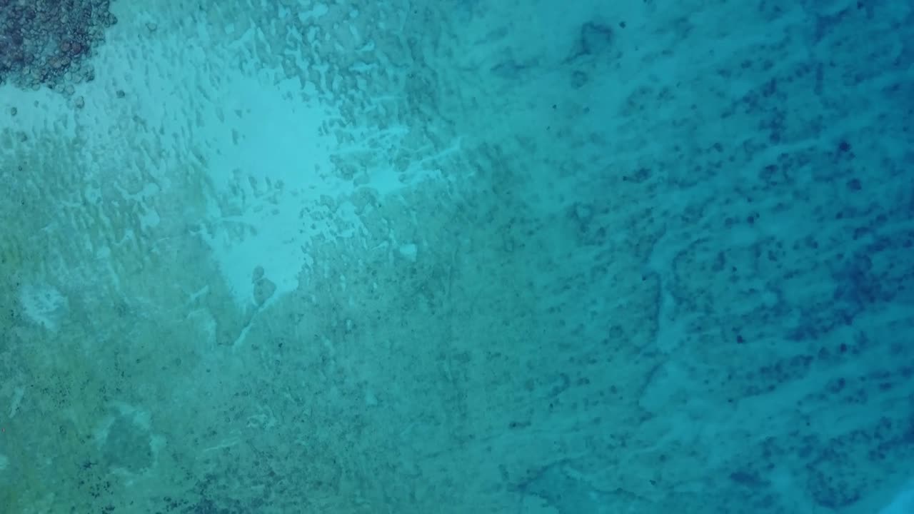 Birds-eye view of ocean reefs in the Caribbean
