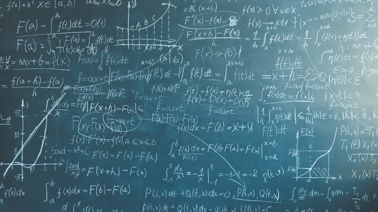 Mathematics Lecture on a Blackboard