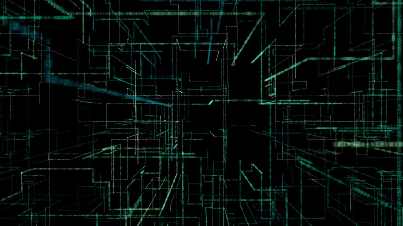 3D Digital looping Technology Network Big Data background.