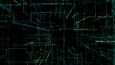 3d digital looping technology network big data background.