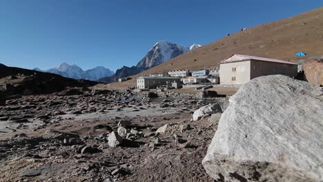 Gorakshep-from-behind-stones